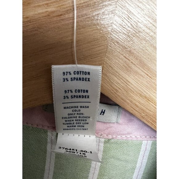 old navy 2005 preppy Y2K cotton striped shirt dress Belted Sz 1 NWT - Picture 6 of 12